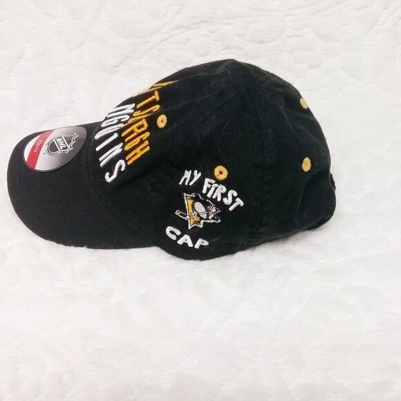 NHL Pittsburgh Penguins Hat  My First Cap Black Slouch Flex Fit Youth OSFM New - Picture 2 of 7
